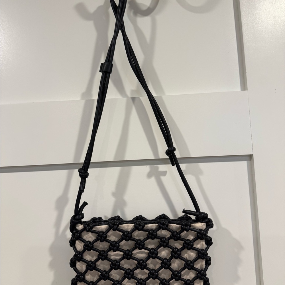 Madewell Black Knotted Net Mini Shoulder Bag - Picture 2 of 4